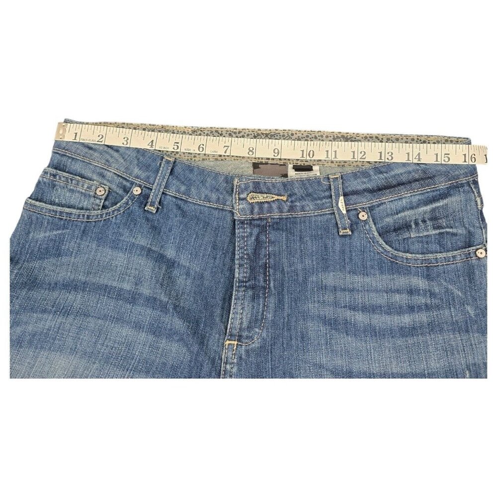 Vtg Harley Davidson Denim Blue Jeans Sz 29 Relaxed Distressed Light Wash Cuffed - Picture 8 of 13